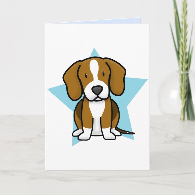 Cartão Placa Kawaii Star Beagle (Frente)