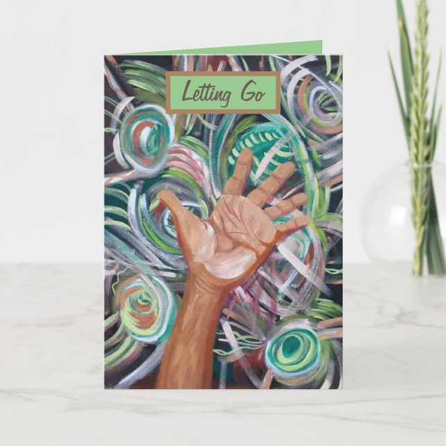 Cartão Placa "Letting Go" de recuperação (Frente)