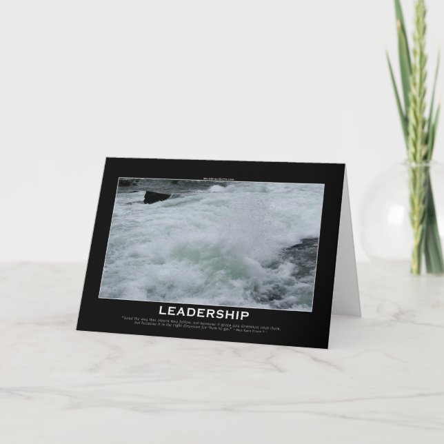 Cartão Placa Motivacional LIDERSHIP (Frente)