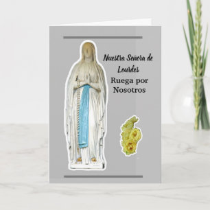 Cartão Placa Nuestra Señora de Lourdes
