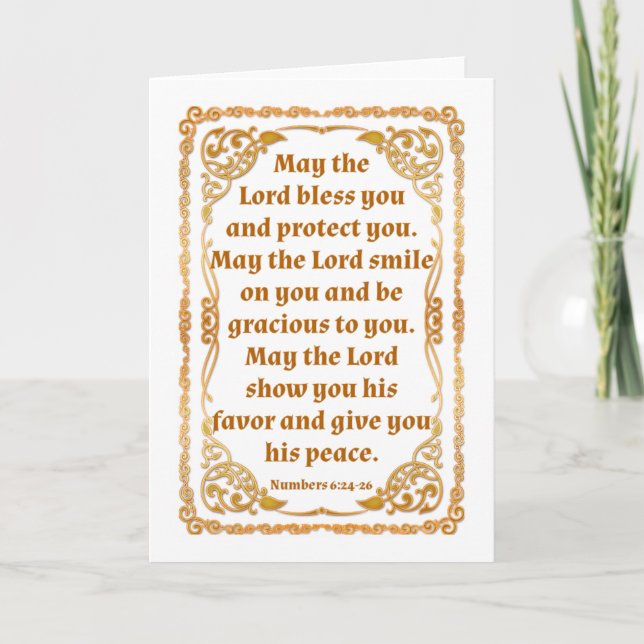 Cartão Placa Números 6:24-26 (Frente)