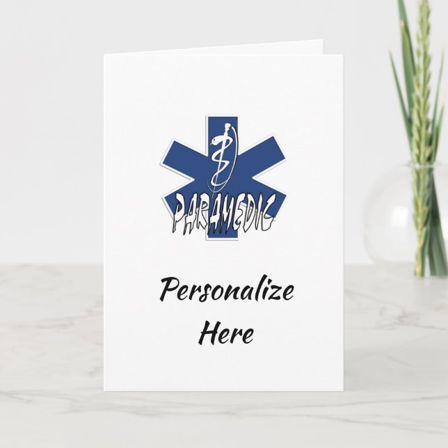 Cartão Placa Paramedic Ative Star of Life (Frente)