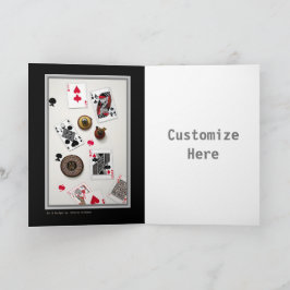 Cartão Placa personalizável do Poker Artsy para Jogadores
