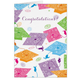 Cartão Placa personalizável para graduação de bonés de es