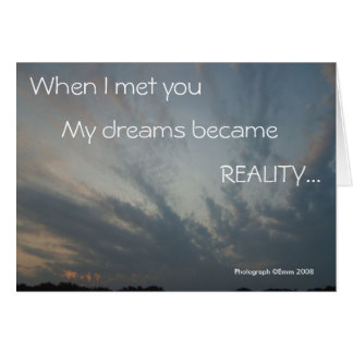 Cartão Placa pesadela de realidade