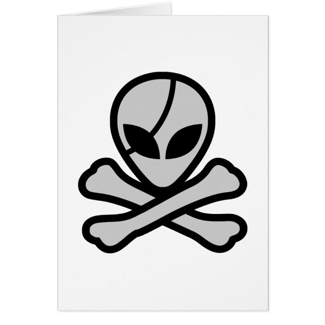 Cartão Placa Pirata de alienígena (Frente)