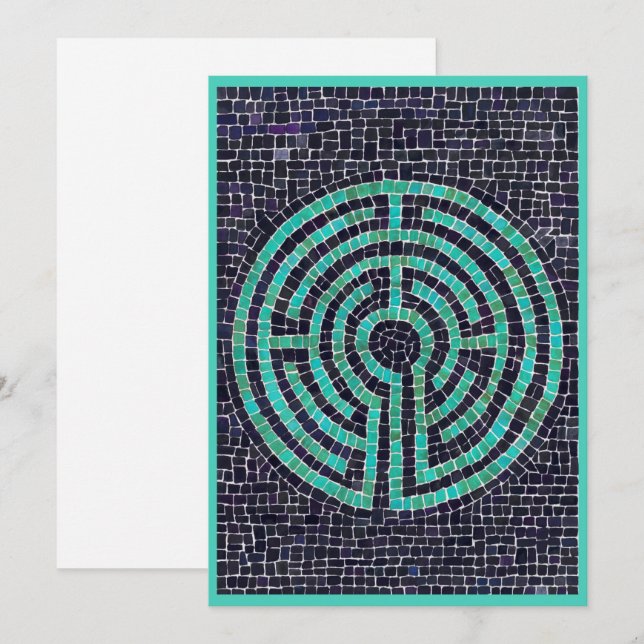 Cartão Placa plana II LABYRINTH III 5x7 (Frente/Verso)