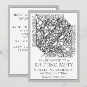Cartão Placa plana KNIT CABLE KNIT 5x7 + Texto