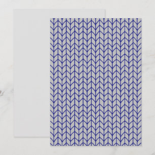 Cartão Placa plana KNIT de CINZA AZUL 5x7 / Vertical
