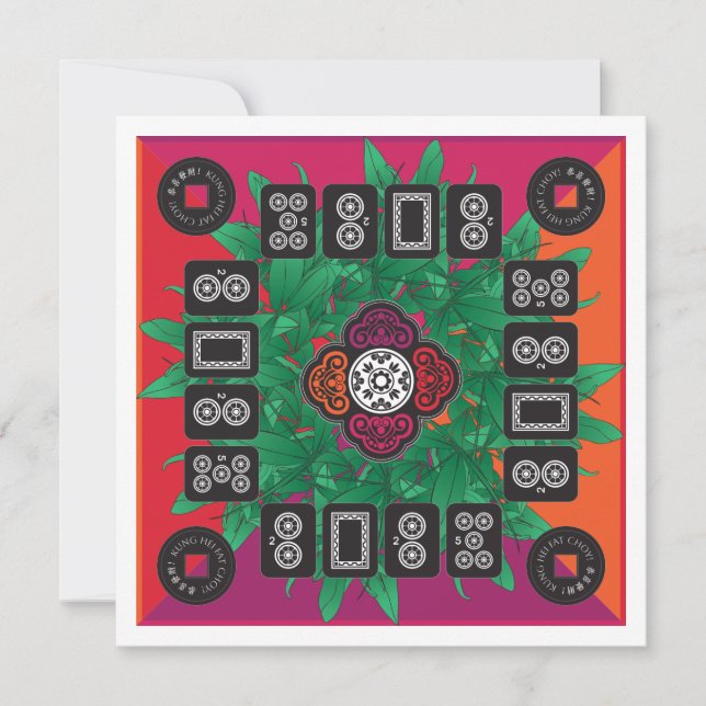 Cartão Placa Plana Mah Jongg Money Tree 2025 (Frente)