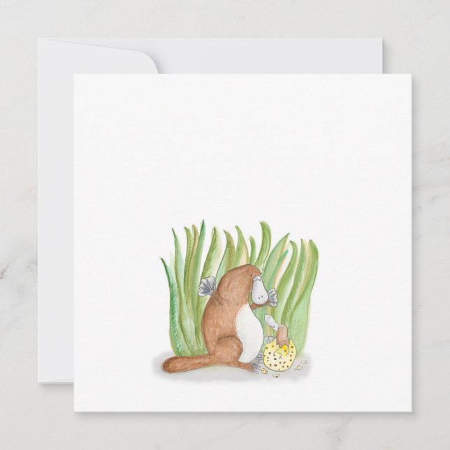 Cartão Placa plana Platypus (Frente)