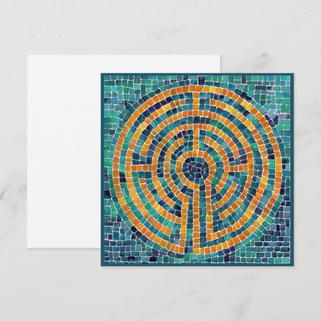 Cartão Placa plana quadrada LABYRINTH II 5,25" (Frente/Verso)