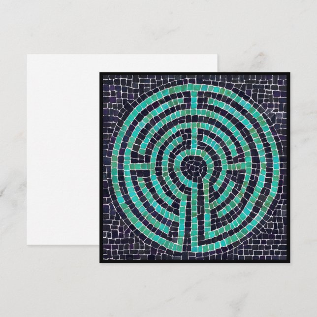 Cartão Placa plana quadrada LABYRINTH III 5,25" (Frente/Verso)