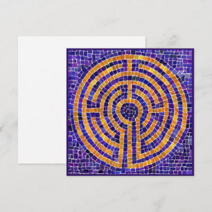 Cartão Placa plana quadrada LABYRINTH MOSAIC 5,25"
