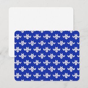 Cartão Placa plana SCANDIA BLUE KNIT 4.25x5.5 / Horizonta