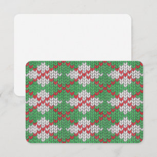 Cartão Placa plana XMAS ARGYLE KNIT 3.5x5 / Horizontal