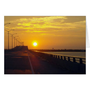 Cartão Placa ponte Sunset