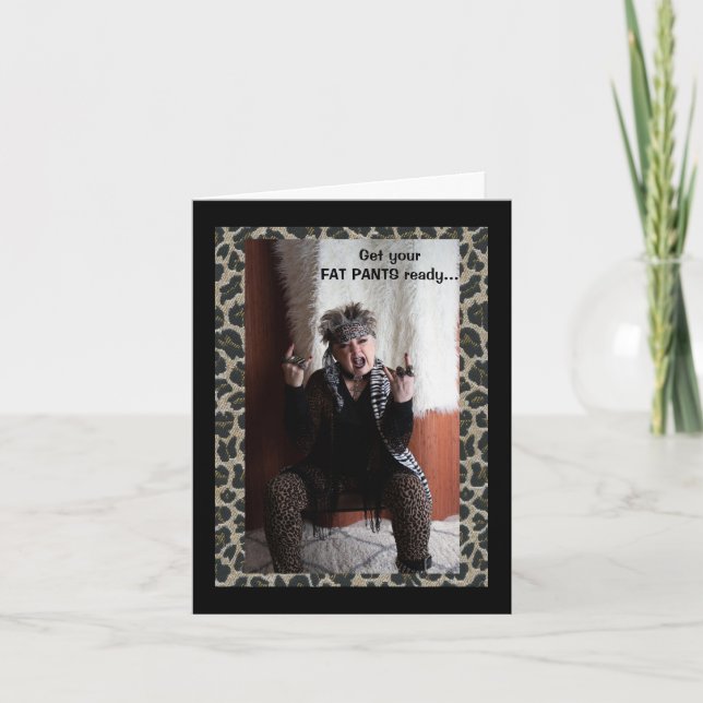 Cartão Placa pronta para as CALÇAS FAT (Frente)