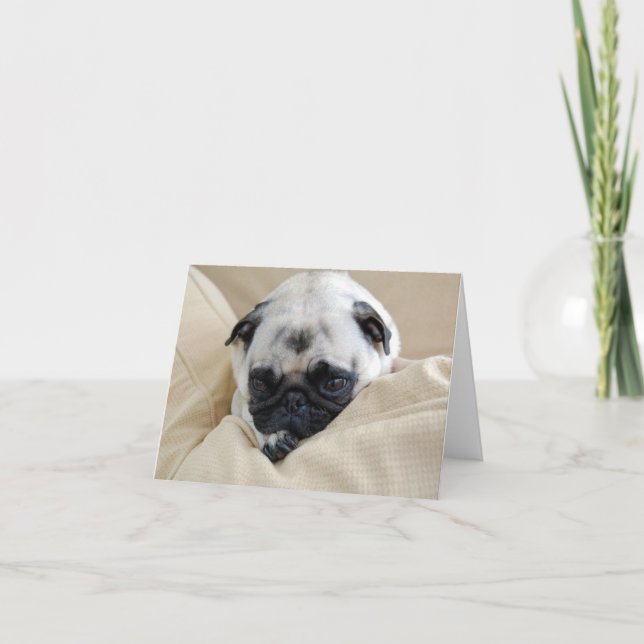 Cartão Placa Pug (Frente)