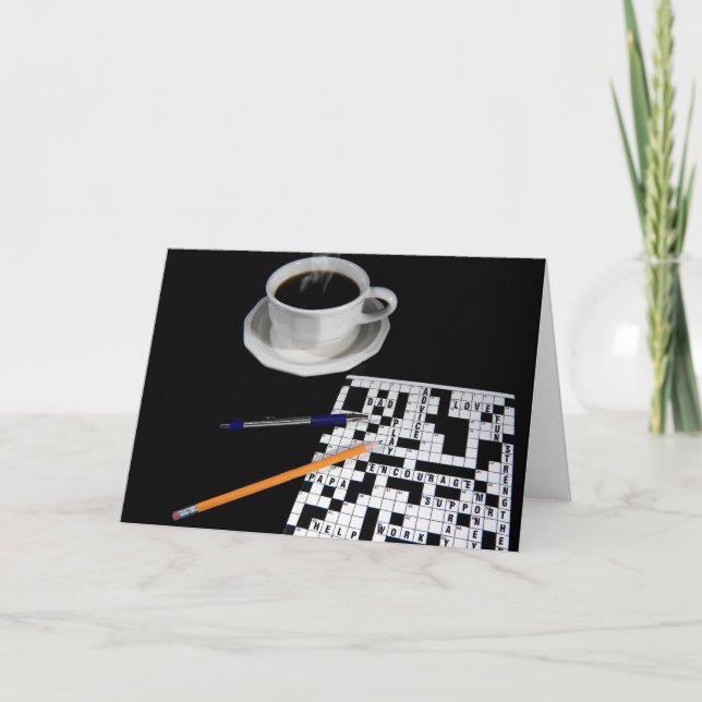 Cartão Placa Quebra-cabeça de Espada Cruzada do pai (Frente)