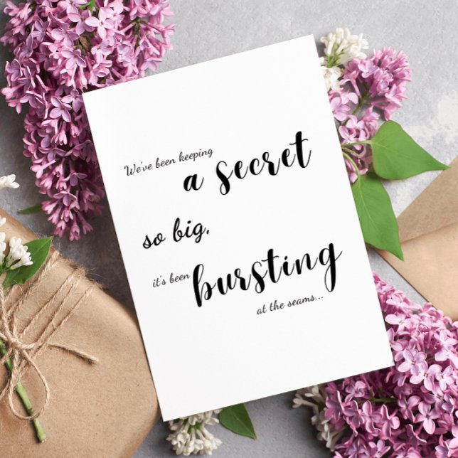 Cartão Placa Quebra-cabeça exclusiva - Revelação Secreta  (Criador carregado)