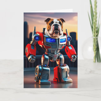 Cartão Placa Robot Bulldog