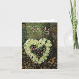 Cartão Placa rosa de Simpatia de perda de pai