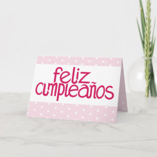Cartão Placa rosa quente Feliz Cumpleaños