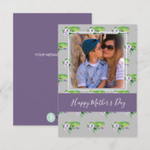 Placa Roxo Florestal de Dia de as mães Feliz