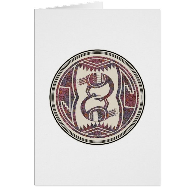 Cartão Placa Sandhill Cranes, Mimbres Pottery Image 16 (Frente)