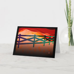 Cartão Placa Shepherd do Céu Vermelho