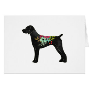 Cartão Placa Silhouette Boho, Ponteiro Baixo Alemão