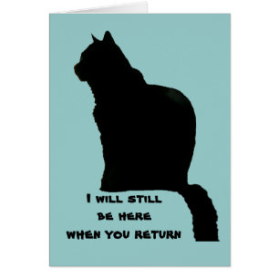 Cartão Placa - Silhuette Cat