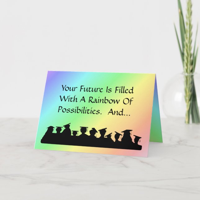 Cartão Placa Silhuettes Classe de Graduação para Personal (Frente)