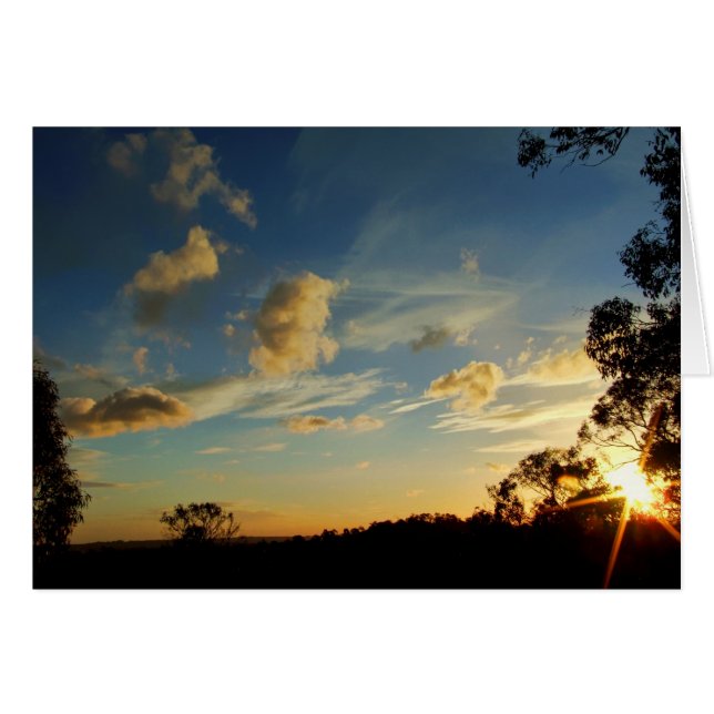 Cartão Placa Sparkle Skyscape (Frente Horizontal)