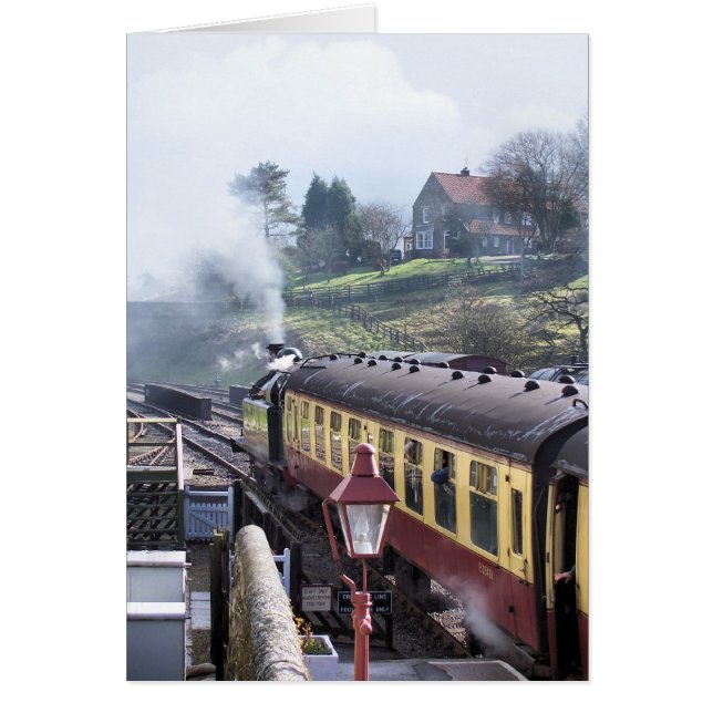 Cartão Placa STEAM TRAINS (Frente)