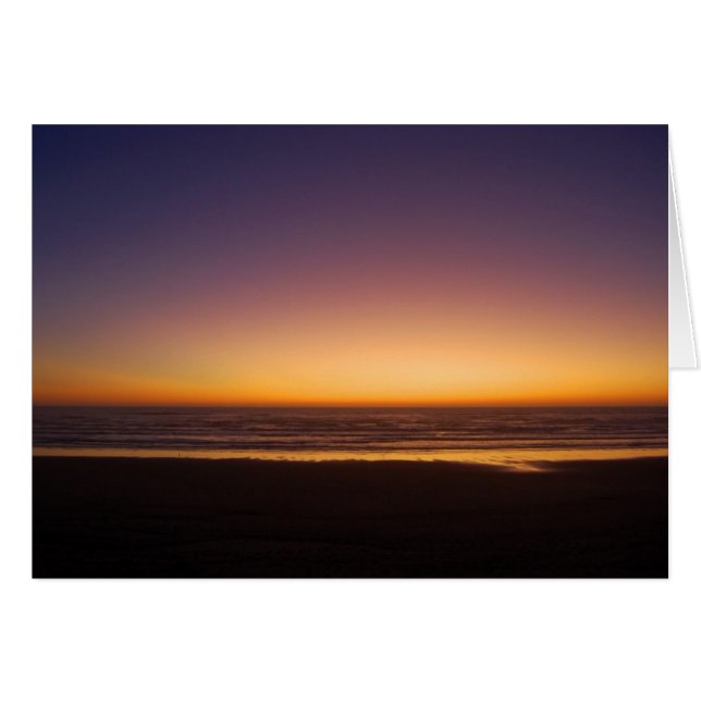 Cartão Placa Sunset para Oceano Pacífico (Frente horizontal)