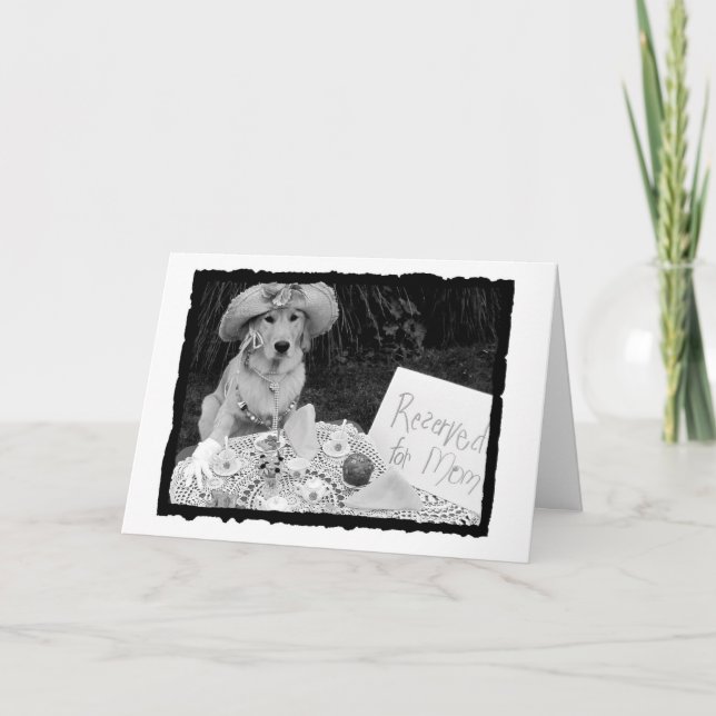 Cartão Placa Tea do dia de as mães (Frente)