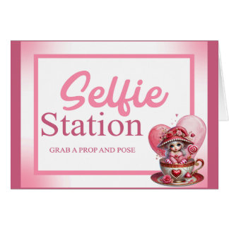 Cartão Placa Teacup Cutie_ Selfie