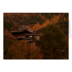 Cartão Placa Temple Budista