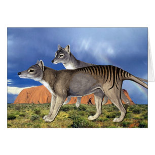Cartão Placa Tiger Tasmaniana