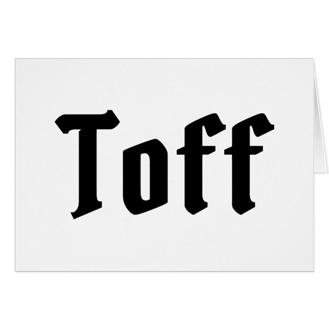 Cartão Placa Toff (Frente Horizontal)