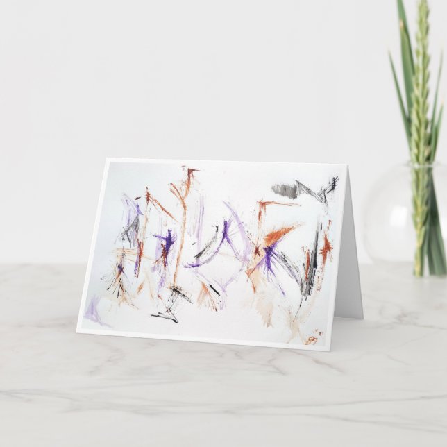 Cartão Placa "Uplifting Words" Expression abstrato (Frente)