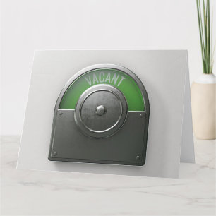 Cartão Placa Vacante Indicador De Banheira