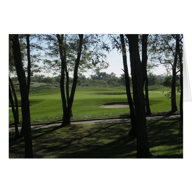 Cartão Placa Verde de Vista em Árvore (Frente Horizontal)