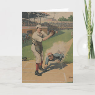 Cartão Placa Vintage Baseball Poster