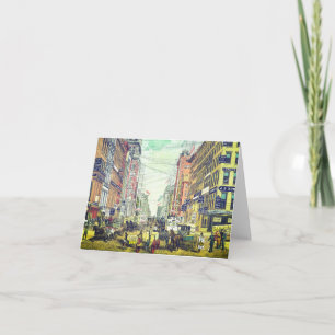 Cartão Placa Vintage Broadway, NYC (1880s)