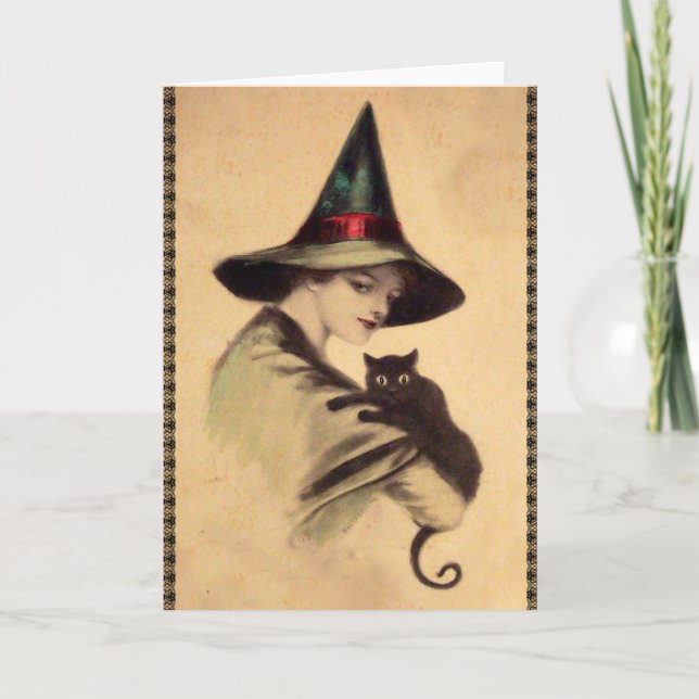 Cartão Placa Vintage Halloween, Circa 1920 (Frente)