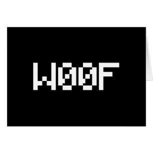 Cartão Placa W00F [Leettalk Animal Sounds]