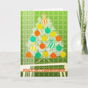 Cartão Placa Xmas de meio século